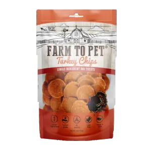 Farm to Pet Single Ingredient Turkey Chips 4oz Bag goat vitamins sheep health poultry medicine livestock supplement animal wellness