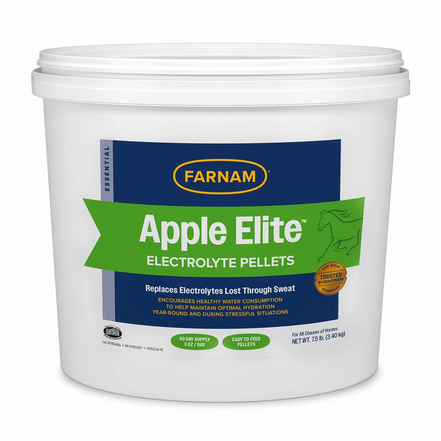 Farnam Apple Elite Electrolyte Pellets for Horses, 7.5 lbs, 40 Day Supply poultry remedies poultry supplement goat vitamins sheep probiotics animal health boost