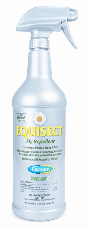 Farnam Equisect Water-Based Botanical Fly Repellent with Herbal Scent for Horses, Dogs and Cats pet shampoo pet brush pet wipes pet scissors pets comb