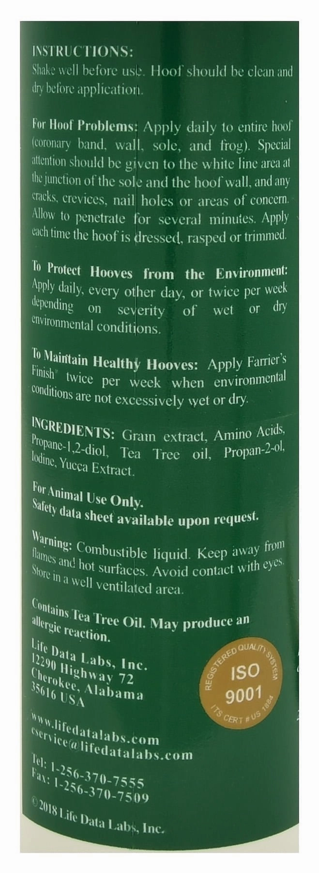 Farrier's Finish Hoof Disinfectant & Conditioner, 16 oz