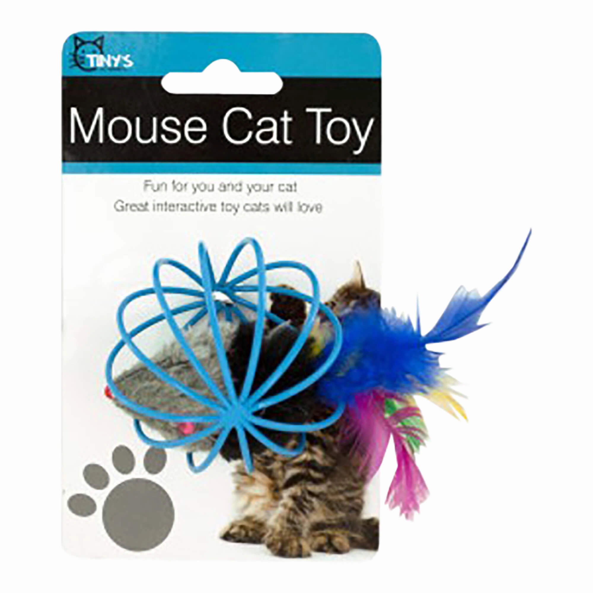 Feathered Mouse in Ball Cage Cat Toy, Assorted, 2.5"D cat scratchers cat towers cat window perch cat heating pad cat calming spray