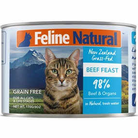Feline Natural Beef Feast Grain-Free Canned Cat Food 170g cat food cans soft cat food high protein cat food natural cat food senior cat food