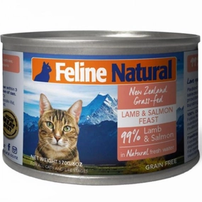 Feline Natural Lamb & Salmon Feast Canned Cat Food 170g cat food cans soft cat food high protein cat food natural cat food senior cat food