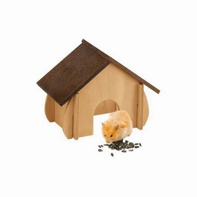 Ferplast Sin 4648 - Wooden House Rodent dog water fountain slow feeder automatic dog feeder gravity feeder dog food dispenser