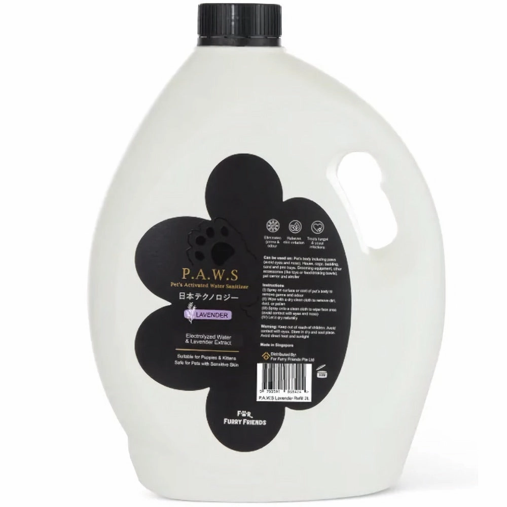 For Furry Friends P.A.W.S Pet's Activated Water Lavender Sanitizer For Cats & Dogs