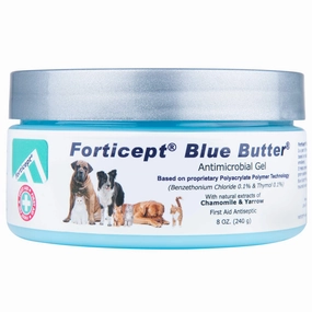 Forticept Blue Butter Antimicrobial Healing Gel for Dogs & Cats cat beds cat scratching post cat shampoo cat tunnel cat brush