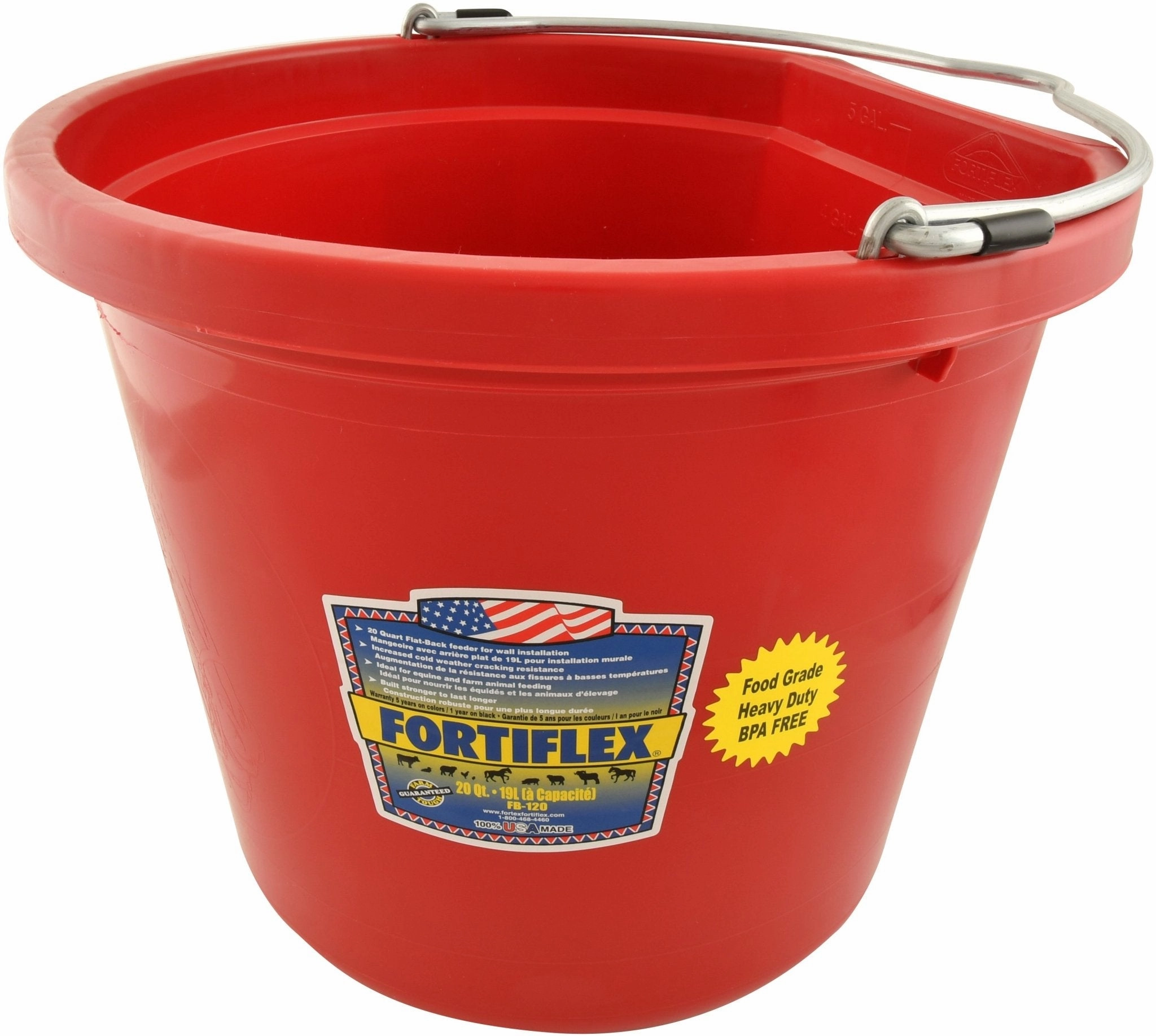 Fortiflex Flatback Bucket, 5 Gallon