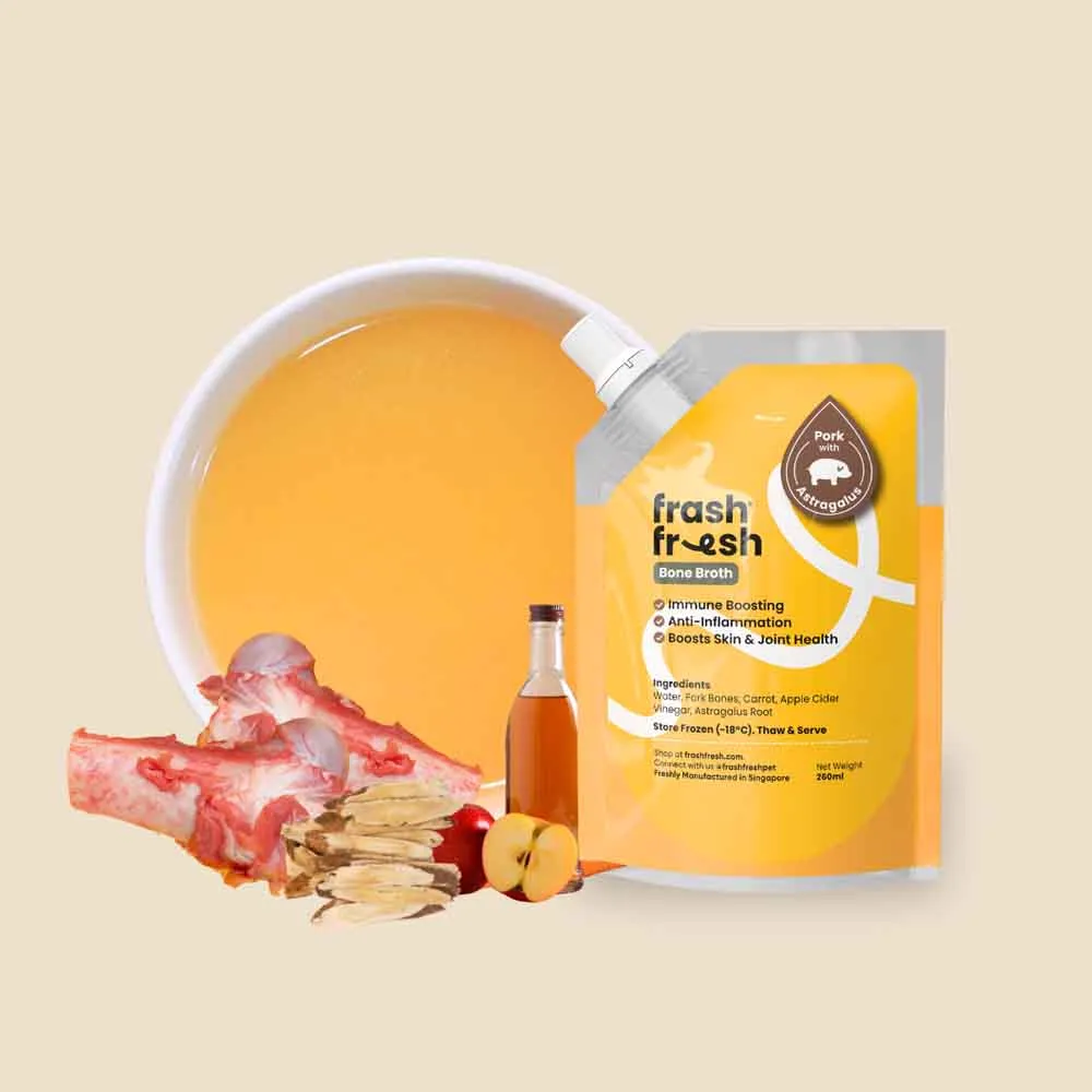 frashfresh Health Pork with Astragalus Root Frozen Bone Broth For Dogs & Cats 260ml dog toys interactive dog toy plush dog toy dog rope toy squeaky toy