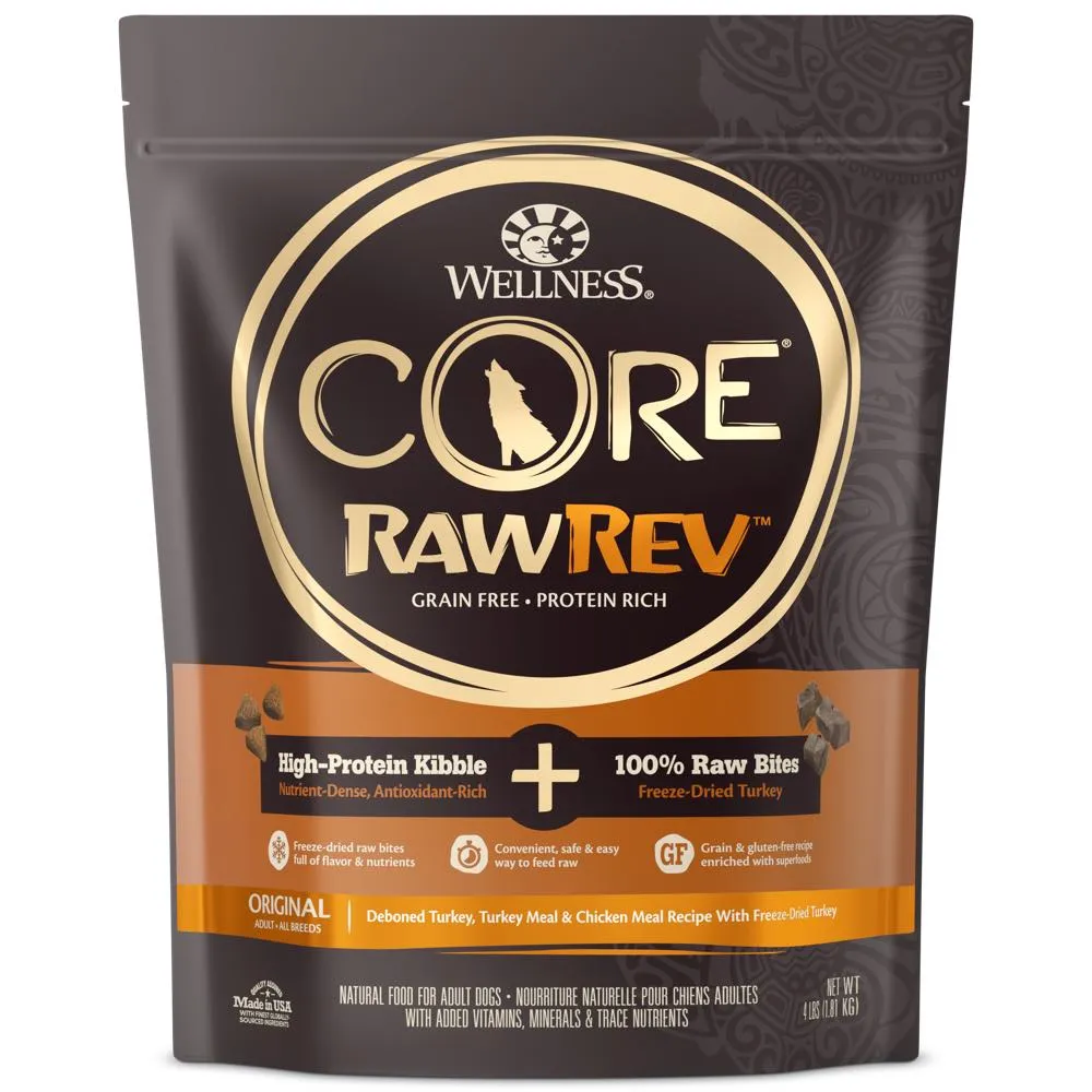 'FREE FD TREATS': Wellness CORE RawRev Original Adult Grain-Free Dry Dog Food dog grooming shampoo collar crate feeding supplies