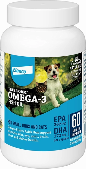 Free Form Omega-3 Fish Oil Snip Tip Capsules cat grooming cat shampoo cat conditioner cat comb cat grooming glove