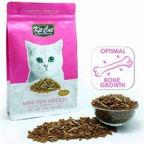 FREE TREATS: Kit Cat Mini Fish Medley Cuisine Dry Cat Food natural cat food soft cat treats freeze dried cat food organic cat treats indoor cat food