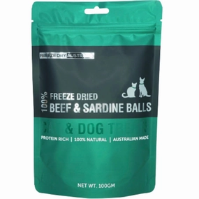 Freeze Dry Australia Beef & Sardine Ball Cat & Dog Treats 100g natural cat food soft cat treats freeze dried cat food organic cat treats indoor cat food