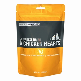 Freeze Dry Australia Chicken Hearts Cat & Dog Treats 100g dog chew toys dog dental chews durable chew toys puppy chew toy bone chew