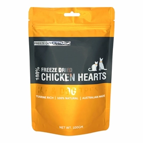 Freeze Dry Australia Chicken Hearts Cat & Dog Treats 100g natural cat food soft cat treats freeze dried cat food organic cat treats indoor cat food