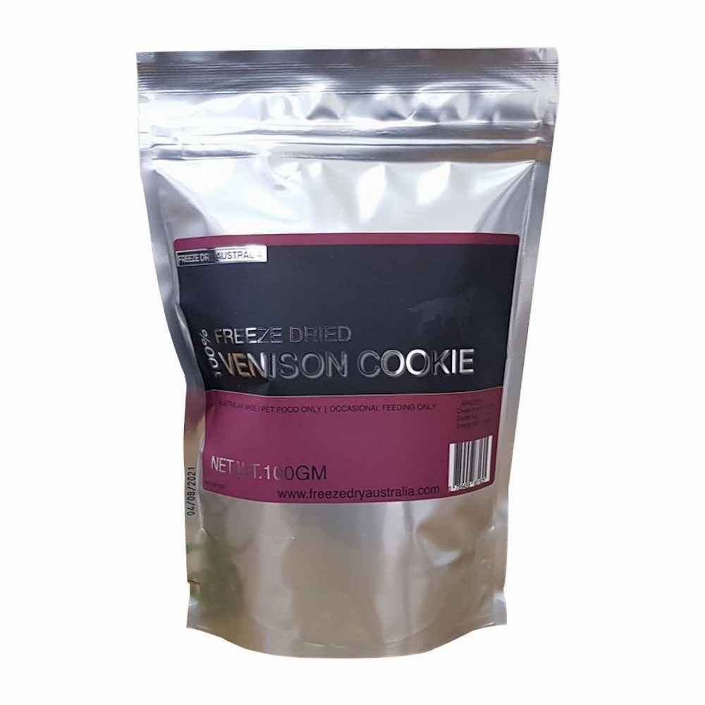 Freeze Dry Australia Freeze Dried Venison Cookie Cat & Dog Treats 100g