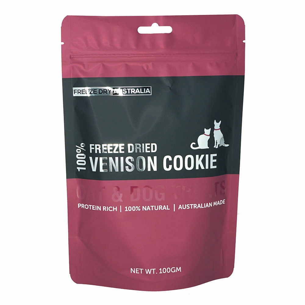 Freeze Dry Australia Freeze Dried Venison Cookie Cat & Dog Treats 100g dog chew toys dog dental chews durable chew toys puppy chew toy bone chew