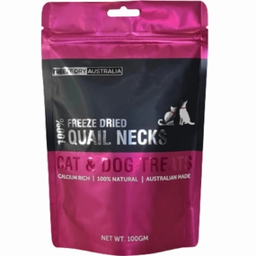 Freeze Dry Australia Quail Necks Cat & Dog Treats 100g dog chew toys dog dental chews durable chew toys puppy chew toy bone chew