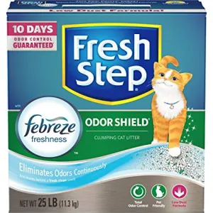 Fresh Step Scoopable Odor Shield Scented Cat Litter cat treats toys for cats cat hair remover cat cleaning supplies cat food bowl