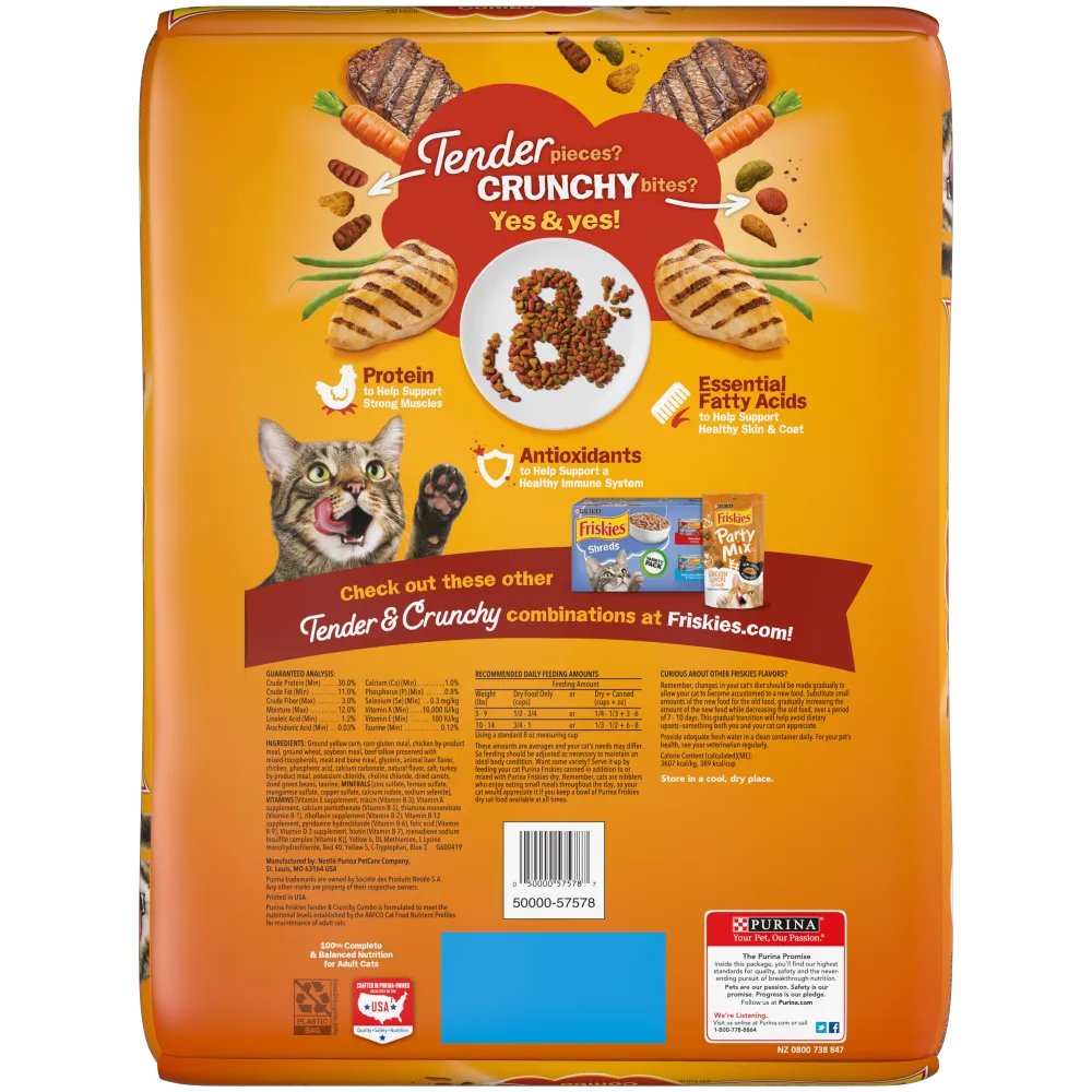 Friskies Tender and Crunchy Combo Dry Cat Food