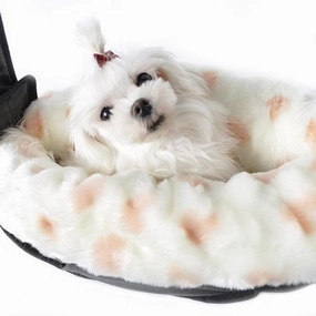Fundle Faux Fur Angel Heart Inner Liner For Winter dog bowtie leather collar dog charm dog party wear dog scarf set