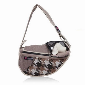 Fundle Pet Sling Dog Carrier Berkeley Beige dog bowtie leather collar dog charm dog party wear dog scarf set