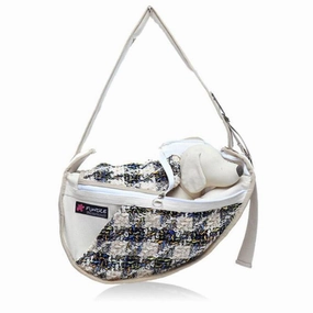 Fundle Pet Sling Dog Carrier Coco Bling Ivory dog bowtie leather collar dog charm dog party wear dog scarf set