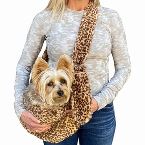 Fur Baby Adjustable Sling Dog Carrier Cheetah dog bowtie leather collar dog charm dog party wear dog scarf set