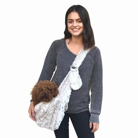 Fur Baby Adjustable Sling Dog Carrier Frosted Snow Leopard dog bowtie leather collar dog charm dog party wear dog scarf set