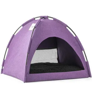 Furrytail Little Glamper Tent Purple Bed For Cats & Dogs dog harness dog training collar dog safety vest dog seatbelt dog ID tag