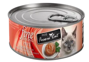 Fussie Cat Fine Dining Pate Sardine and Chicken Entree Wet Cat Food cat treats toys for cats cat hair remover cat cleaning supplies cat food bowl