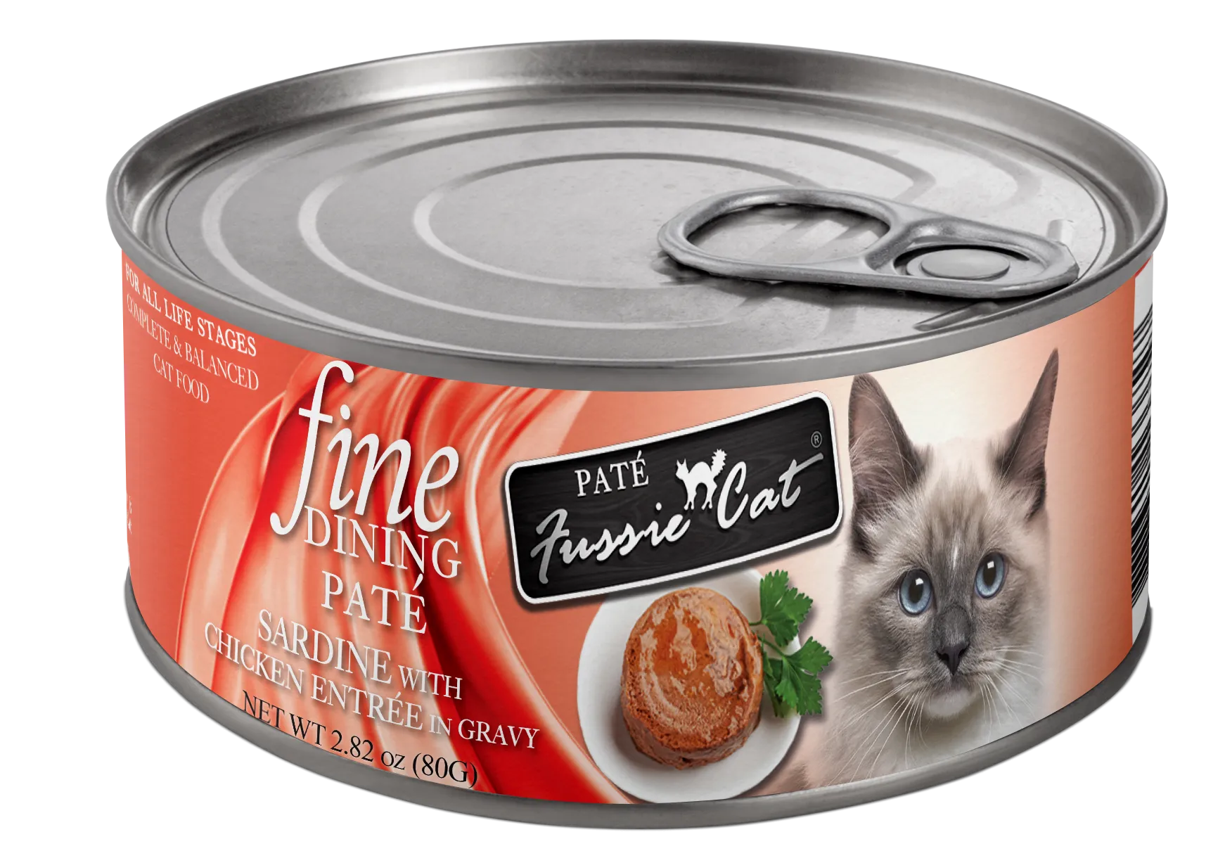 Fussie Cat Fine Dining Pate Sardine and Chicken Entree Wet Cat Food cat treats toys for cats cat hair remover cat cleaning supplies cat food bowl