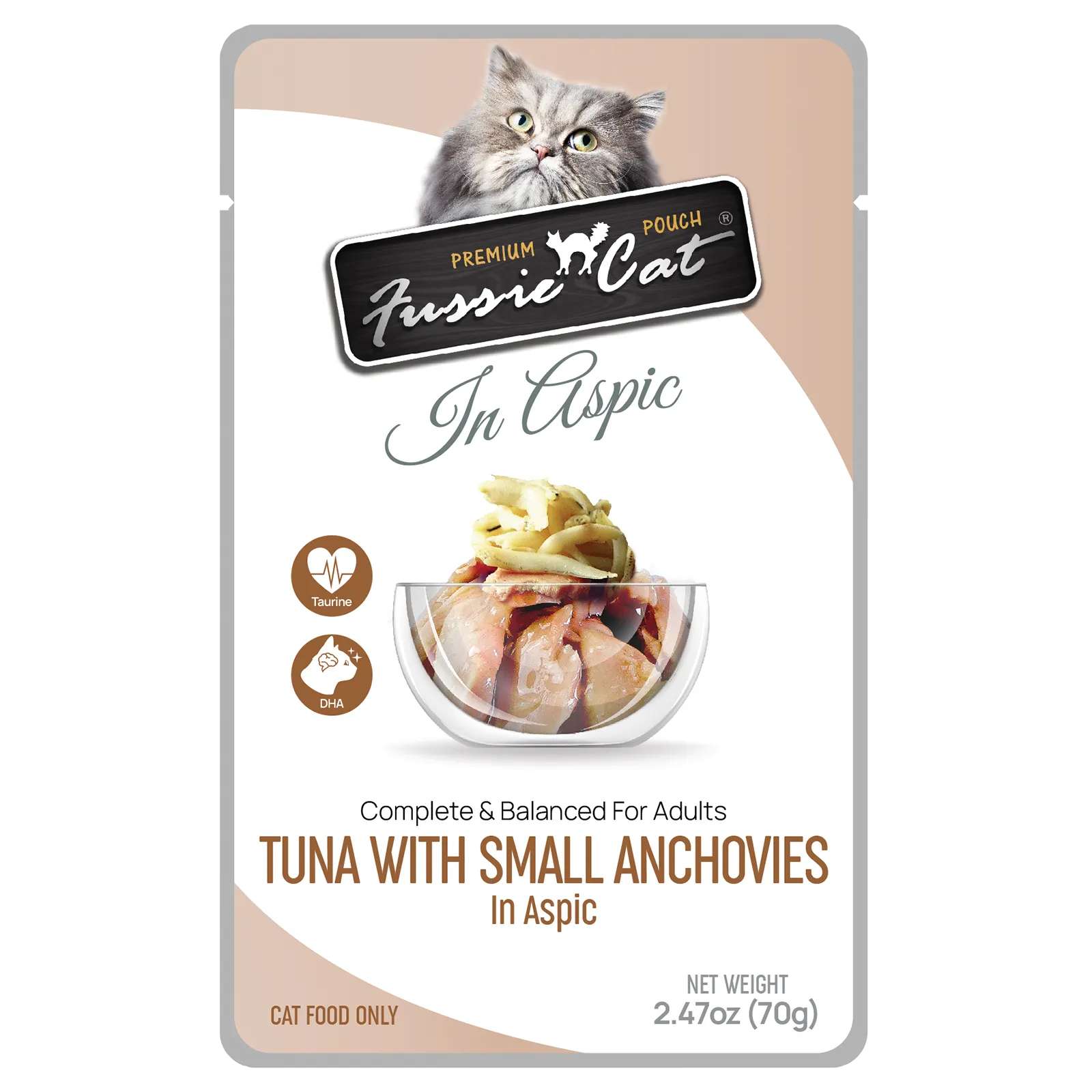 Fussie Cat In Aspic Tuna with Small Anchovies Wet Cat Food Pouch cat treats toys for cats cat hair remover cat cleaning supplies cat food bowl