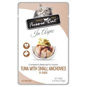 Fussie Cat In Aspic Tuna with Small Anchovies Wet Cat Food Pouch cat treats toys for cats cat hair remover cat cleaning supplies cat food bowl
