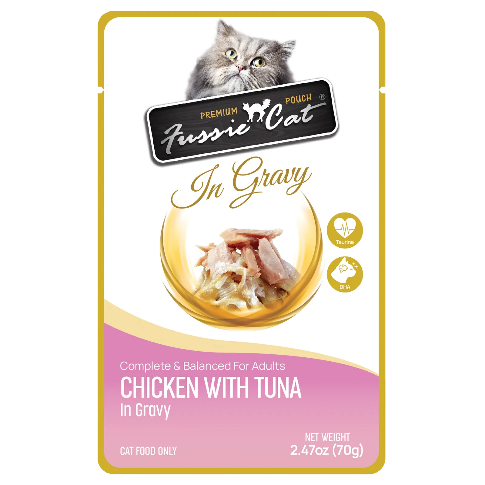 Fussie Cat In Gravy Chicken with Tuna Wet Cat Food Pouch cat treats toys for cats cat hair remover cat cleaning supplies cat food bowl