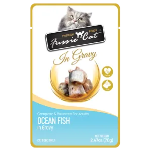 Fussie Cat In Gravy Oceanfish Wet Cat Food Pouch cat treats toys for cats cat hair remover cat cleaning supplies cat food bowl