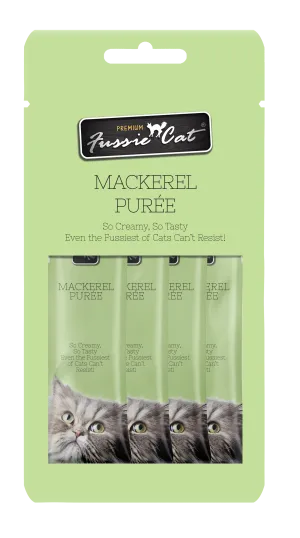 Fussie Cat Pure - Mackerel 4pk 2oz Bag cat toys interactive cat toys cat teaser wand cat balls cat laser pointer