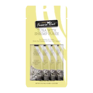Fussie Cat Pure - Tuna with Shrimp 4pk 2oz Bag cat toys interactive cat toys cat teaser wand cat balls cat laser pointer
