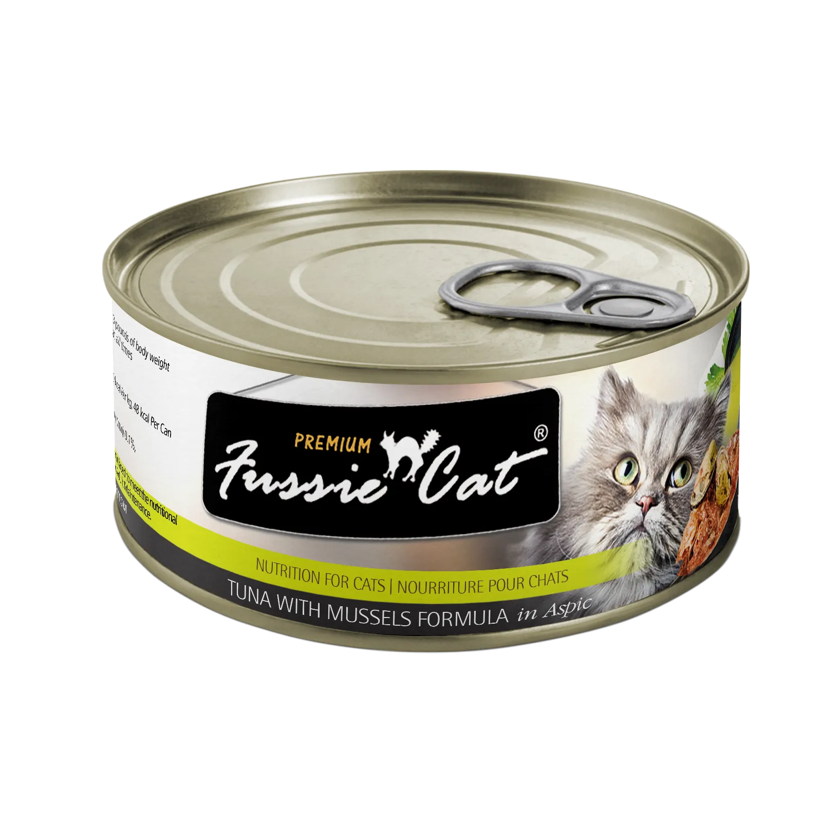 Fussie Cat Tuna with Mussels in Aspic Wet Cat Food cat supplies cat house cat tree cat feeder cat collar