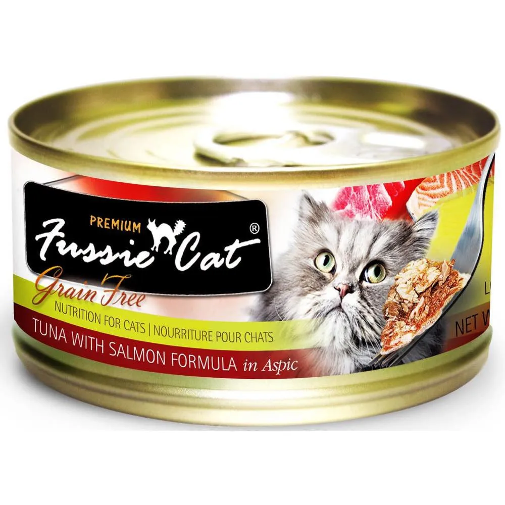 Fussie Cat Tuna with Salmon Wet Cat Food cat treats toys for cats cat hair remover cat cleaning supplies cat food bowl