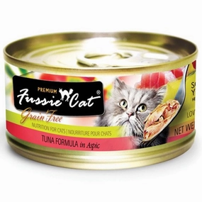 Fussie Cat Premium Tuna In Aspic Grain-Free Canned Cat Food 80g cat food cans soft cat food high protein cat food natural cat food senior cat food