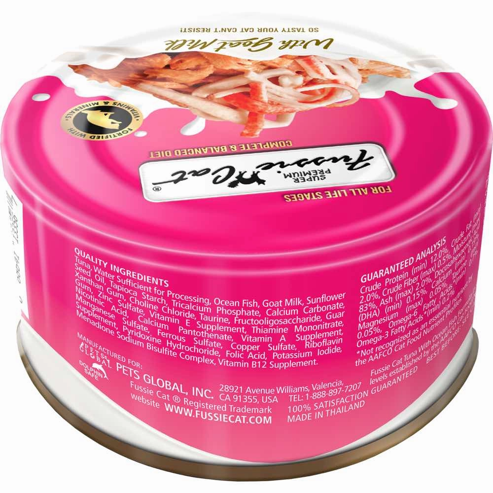 Fussie Cat Tuna With Ocean Fish Formula In Goat Milk Gravy Grain-Free Canned Cat Food 70g