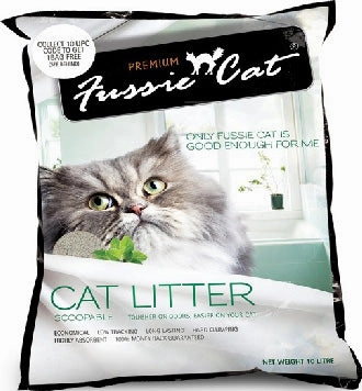 Fussie Cat Unscented Scoopable Bentonite Cat Litter 10L kitten supplies kitten toys kitten food kitten litter box kitten bed