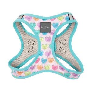 FuzzYard Step-In Dog Harness (Candy Hearts) grain free dog food natural dog biscuits high protein dog food dog food pack dog meat sticks