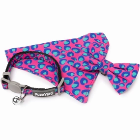 FuzzYard Cat Collar, Bandana & Bowtie Fashion Pack (Wild One Bubblegum) cat leash cat bowtie cat hat cat bandana cat costume