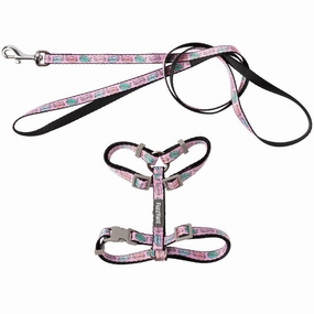 FuzzYard Cat Harness & Leash Walking Set (Meowcarons) cat leash cat bowtie cat hat cat bandana cat costume