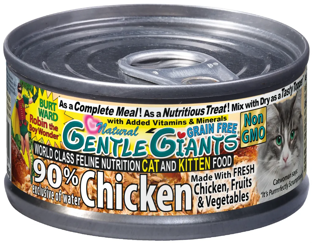 Gentle Giants Natural Non-GMO Chicken Cat & Kitten Can Food cat calming diffuser cat stress relief anxiety cat treats cat relaxing spray pet mood aid