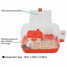 GEX Haster Cage Petite (W31cm x D20cm x H18cm) dog water fountain slow feeder automatic dog feeder gravity feeder dog food dispenser