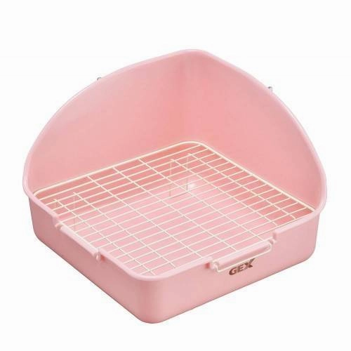 GEX Hinokia Square Toilet Set Pink hamster cage guinea pig supplies small animal accessories rabbit water bottle rat tunnel