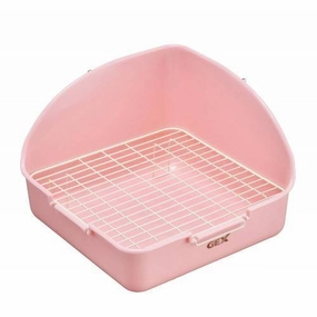 GEX Hinokia Square Toilet Set Pink hamster cage guinea pig supplies small animal accessories rabbit water bottle rat tunnel