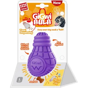 GiGwi Bulb Treat Dispenser Rubber Dog Toy (Large) dog puzzle toy dog slow feeder dog treat ball dog brain toy dog feeder toy